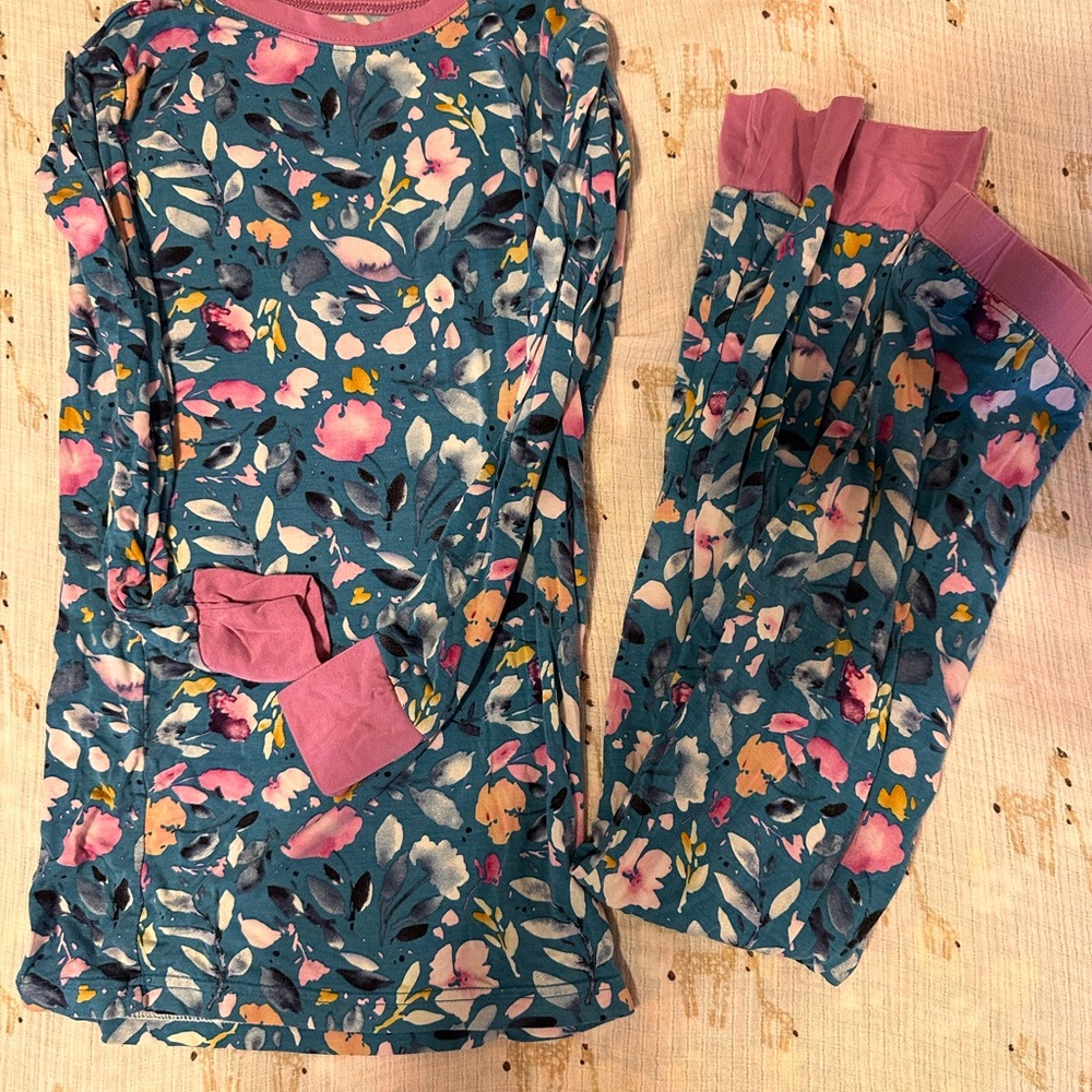Little Sleepies Jade Floral Long Sleeve Pajama Set